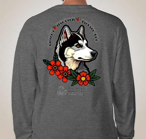 Have a Heart for Huskies! Fundraiser - unisex shirt design - back