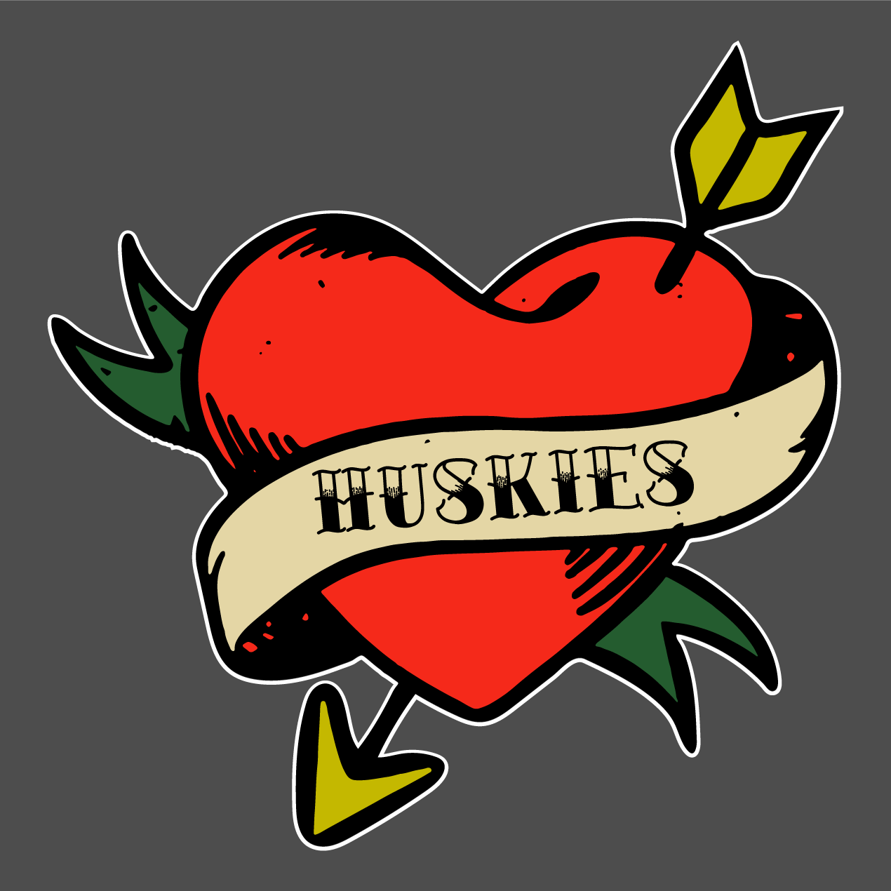 Have a Heart for Huskies! shirt design - zoomed