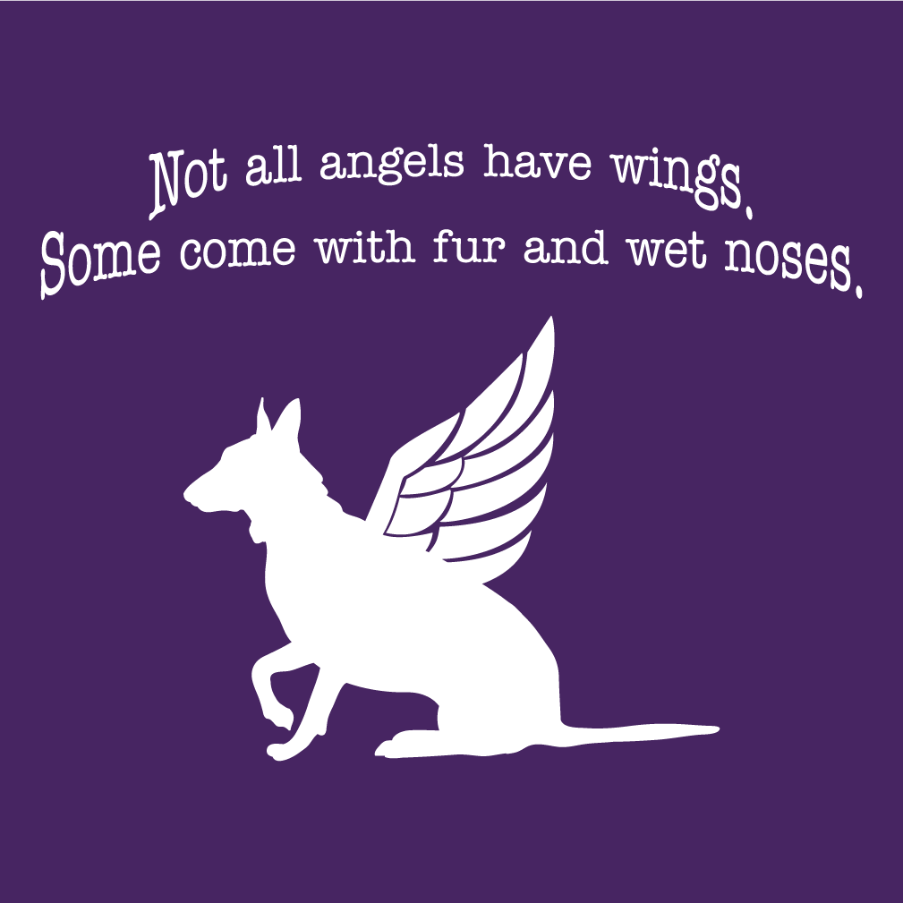 Dogs are angels among us. shirt design - zoomed
