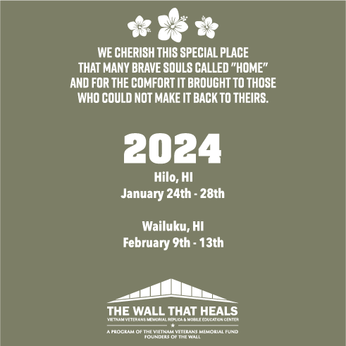 The Wall That Heals Visit to Hawaii shirt design - zoomed
