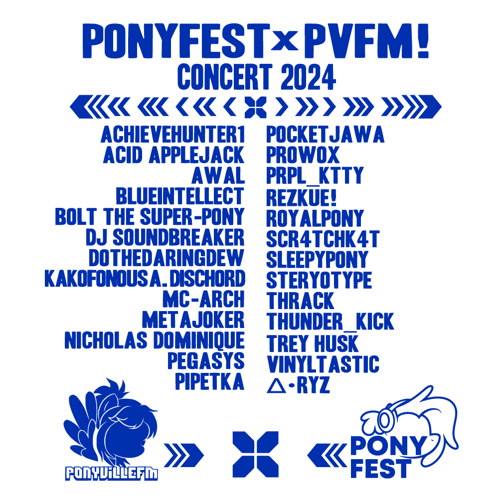 PonyFest Online x PVFM 13th Birthday shirt design - zoomed