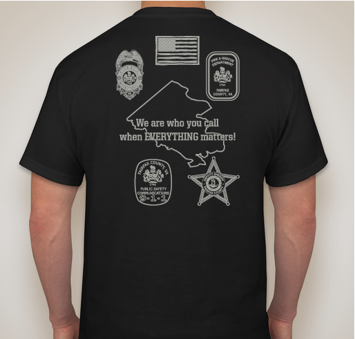 Fairfax County Public Safety for MAAWLE Conference 2016 Fundraiser - unisex shirt design - back