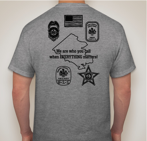Fairfax County Public Safety for MAAWLE Conference 2016 Fundraiser - unisex shirt design - back