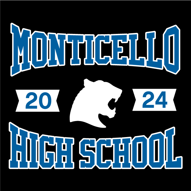 Monticello Class of 2024 shirt design - zoomed