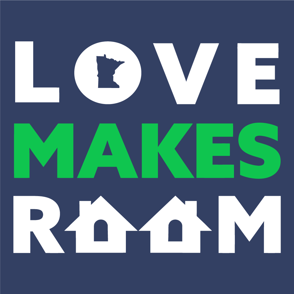 Love Makes Room shirt design - zoomed