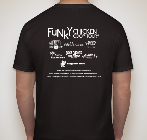 Austin Funky Chicken Coop Tour Fundraiser - unisex shirt design - back