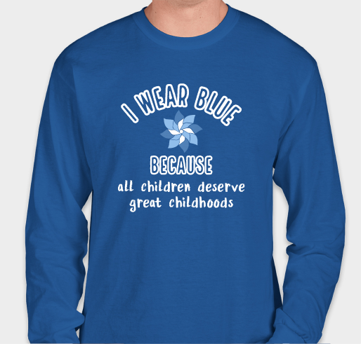 Wear Blue Day Fundraiser - unisex shirt design - front