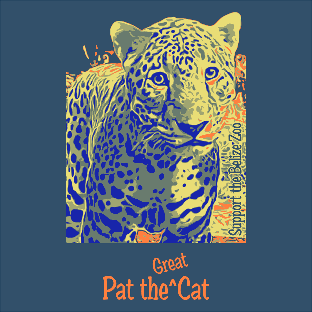 Pat the Great Cat shirt design - zoomed