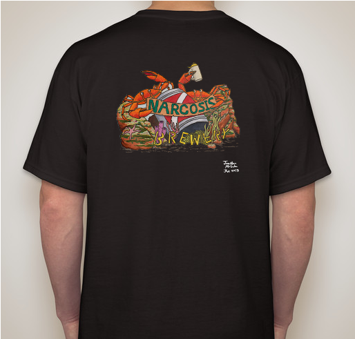 Narcosis Brewery Funding Fundraiser - unisex shirt design - back