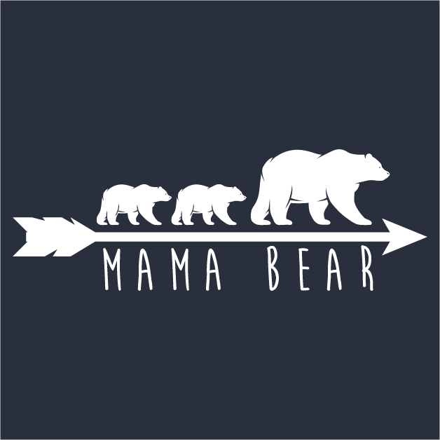 Mama Bear Tee shirt design - zoomed