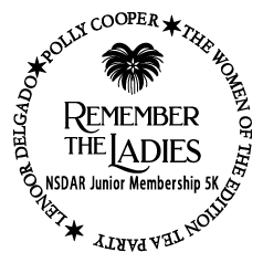 NSDAR Junior Membership 5k - Remember the Ladies shirt design - zoomed