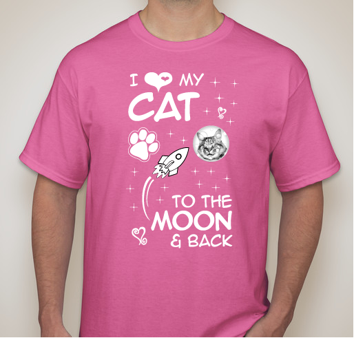 I love my cats to the moon and back Fundraiser - unisex shirt design - small