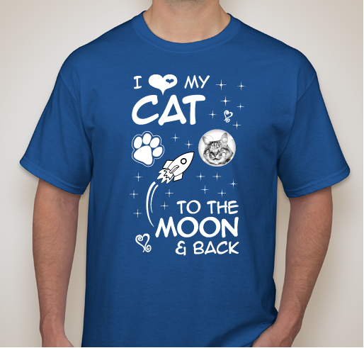 I love my cats to the moon and back Fundraiser - unisex shirt design - small