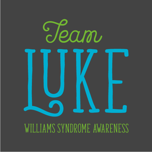 Team Luke - Williams Syndrome Awareness shirt design - zoomed