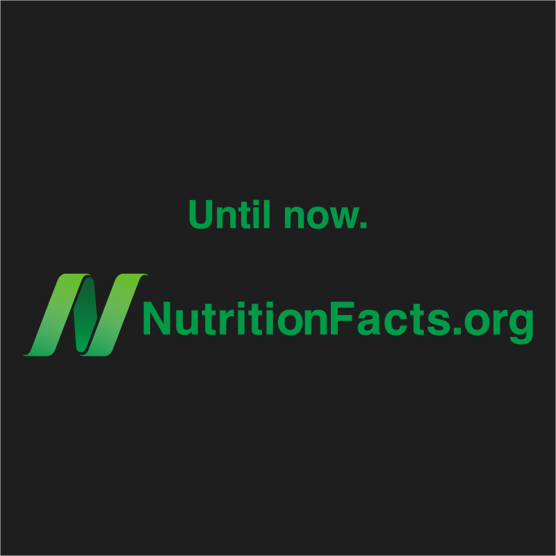 Wear and share your support of NutritionFacts.org shirt design - zoomed