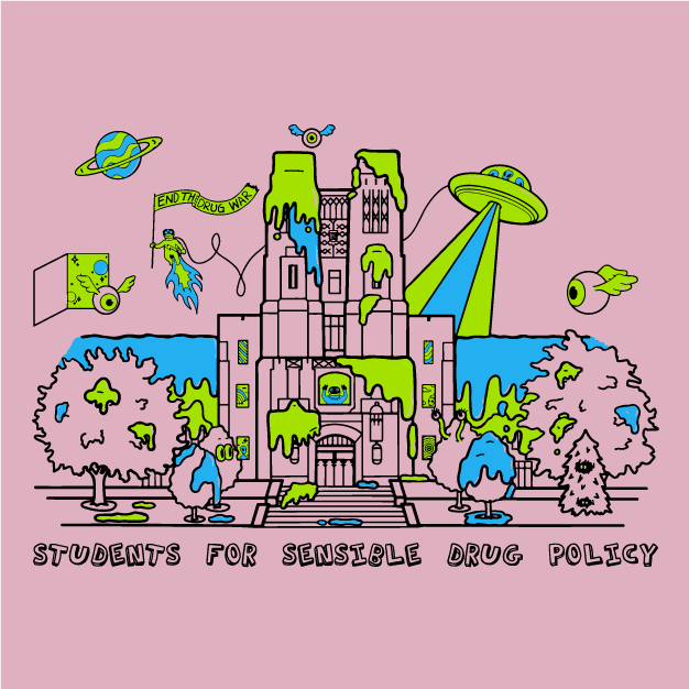 Students for Sensible Drug Policy - Spring 2024 Merch Sale shirt design - zoomed