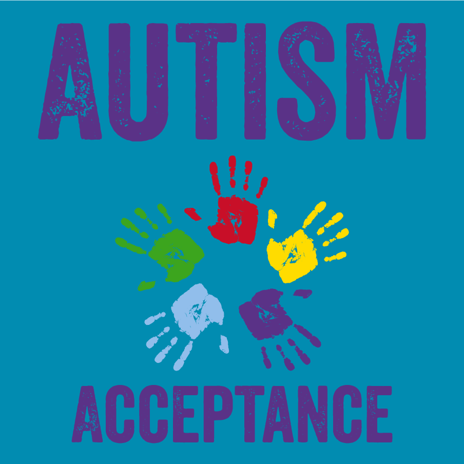 Autism Acceptance shirt design - zoomed