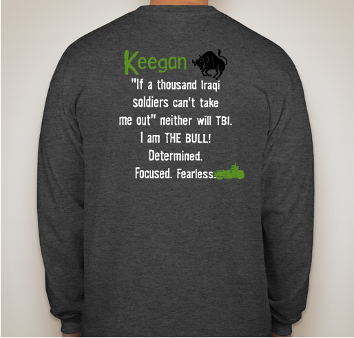 Keegan Iversen TBI fundraiser Fundraiser - unisex shirt design - back