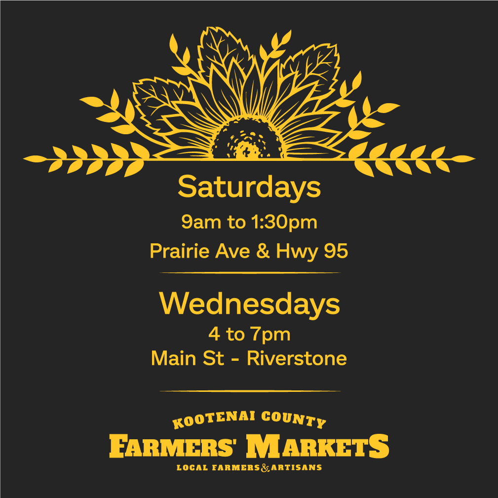 Show your support for the Kootenai County Farmers Market shirt design - zoomed