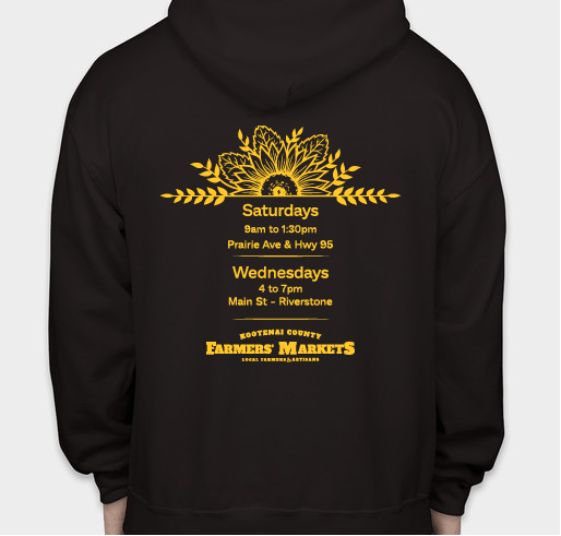 Show your support for the Kootenai County Farmers Market Fundraiser - unisex shirt design - back