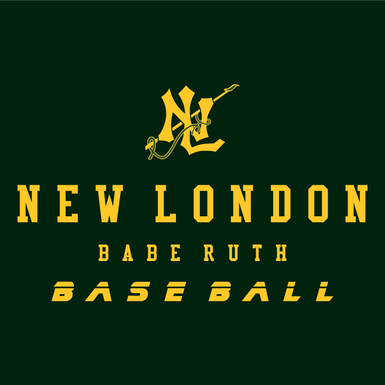 2024 New London Babe Ruth Baseball Team Gear shirt design - zoomed