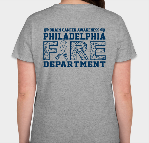 Philadelphia Fire Department | Brain Cancer Awareness 2024 Fundraiser - unisex shirt design - back