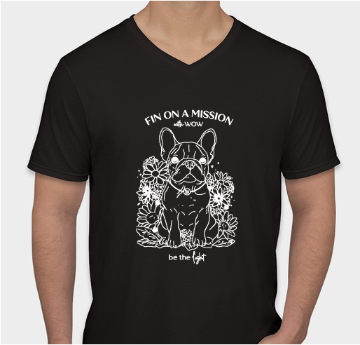 Fin on a Mission with WOW Fundraiser - unisex shirt design - front