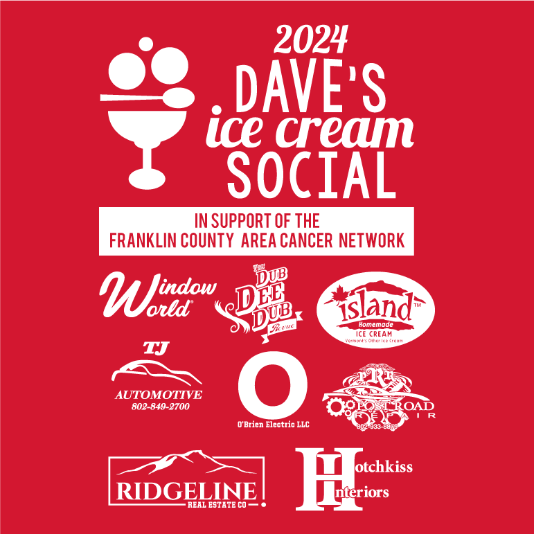 10th Annual Dave's Ice Cream Social shirt design - zoomed