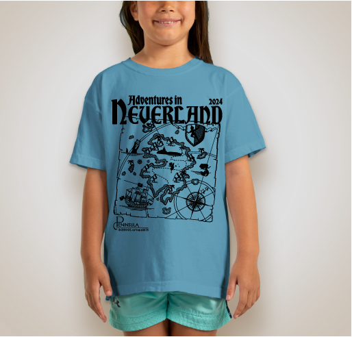 PSA: Adventures in Neverland T-Shirts Fundraiser - unisex shirt design - back