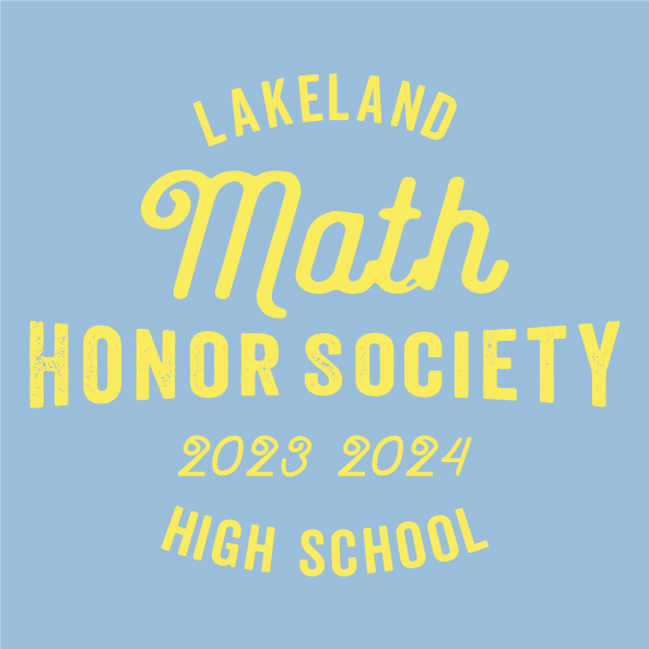 Math Honor Society 23-24 shirt design - zoomed