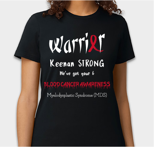 Keenan Waters Fundraiser - unisex shirt design - front