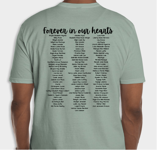 Anencephaly Awareness Fundraiser - unisex shirt design - back