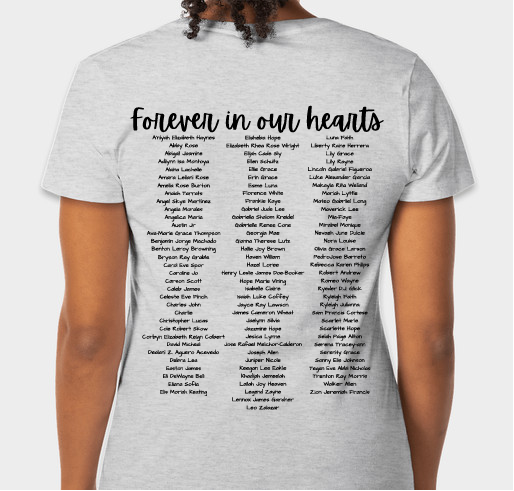 Anencephaly Awareness Fundraiser - unisex shirt design - back