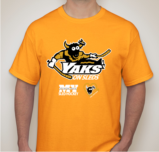 Yaks on Sleds Fundraiser - unisex shirt design - front