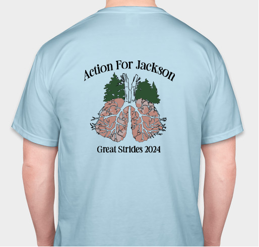 CF Foundation Great Strides Fundraiser - unisex shirt design - back