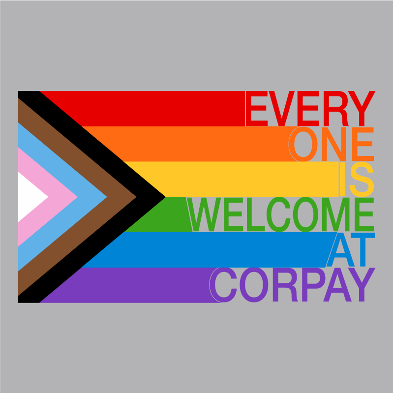 Corpay: Celebrating Pride (round 1) shirt design - zoomed