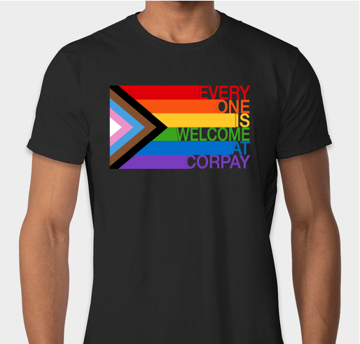 Corpay: Celebrating Pride (round 1) Fundraiser - unisex shirt design - front
