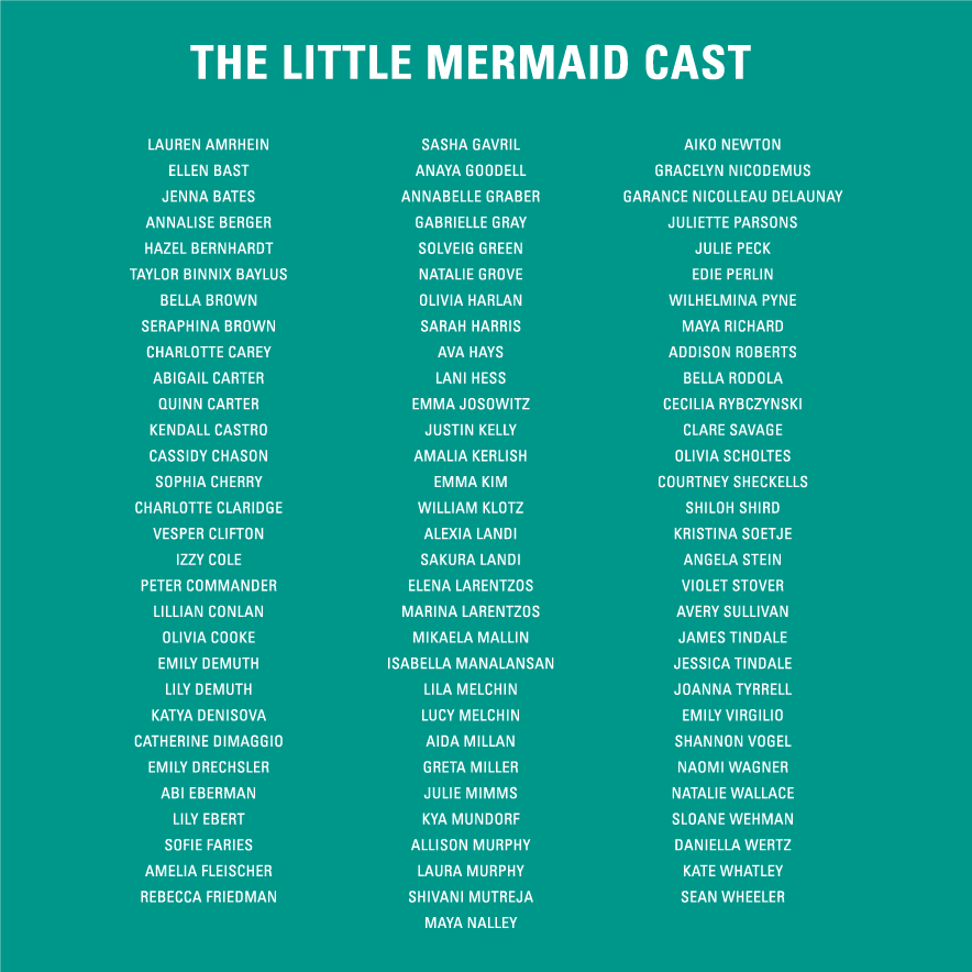 The Little Mermaid Cast T-Shirts shirt design - zoomed