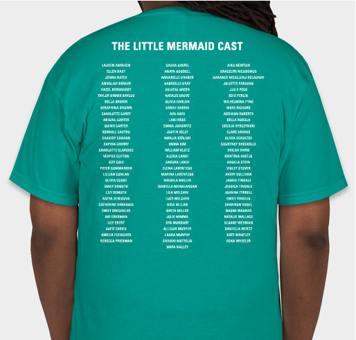 The Little Mermaid Cast T-Shirts Fundraiser - unisex shirt design - back