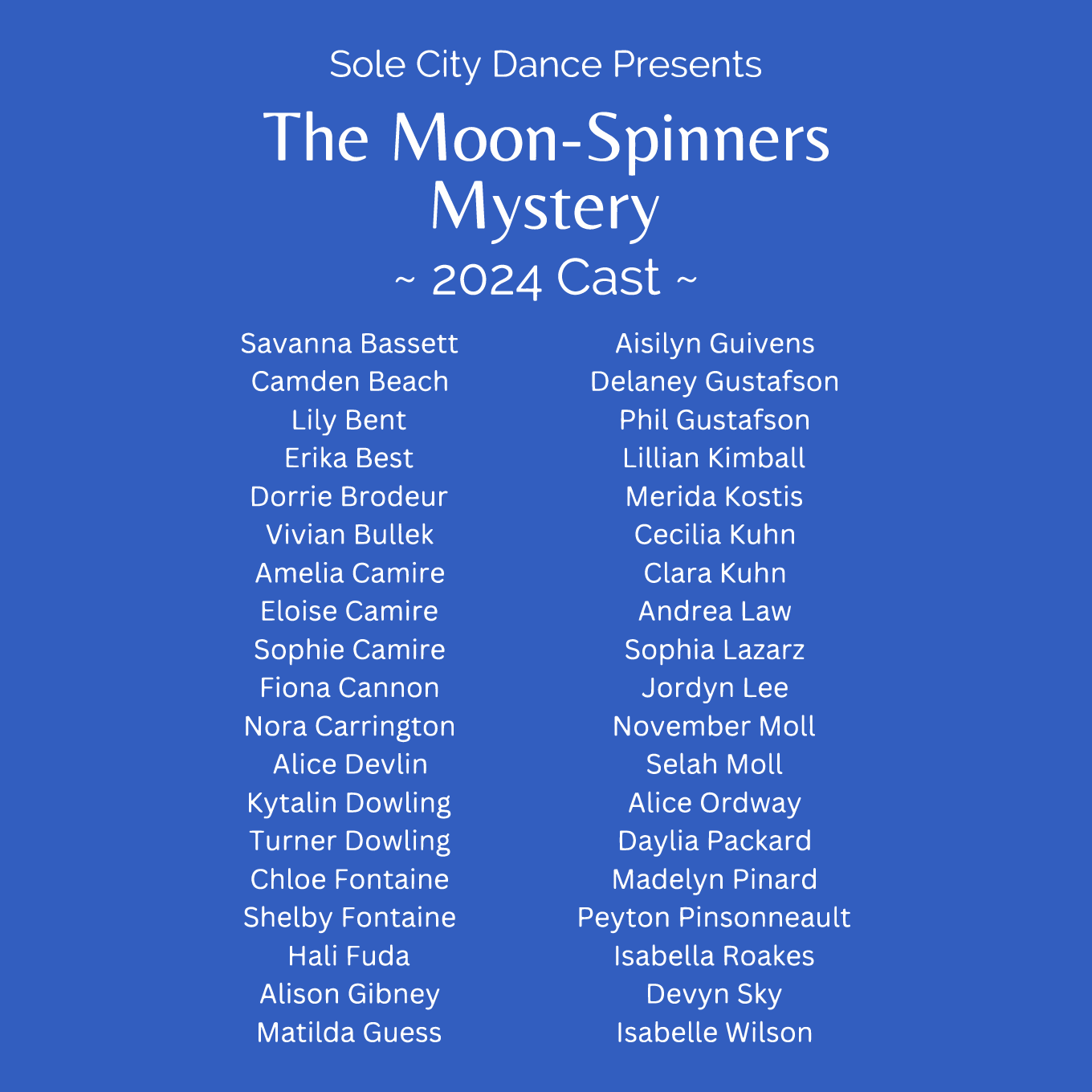 Moon-Spinners 2024 Cast Shirt shirt design - zoomed