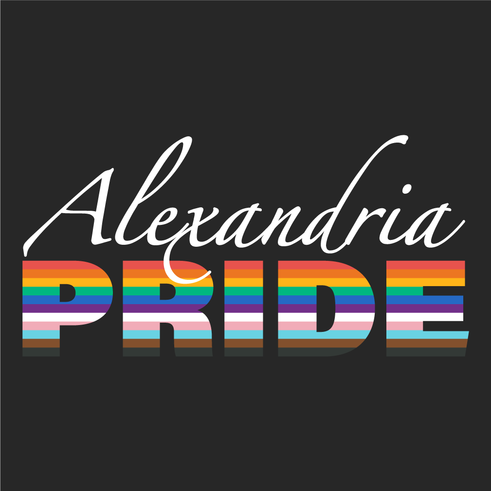 Alexandria PRIDE 2024 shirt design - zoomed