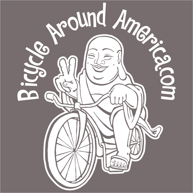 Bicycle Around America shirt design - zoomed