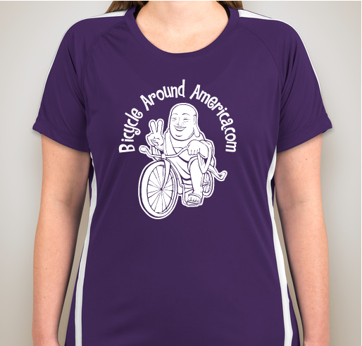Bicycle Around America Fundraiser - unisex shirt design - front