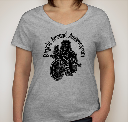 Bicycle Around America Fundraiser - unisex shirt design - front