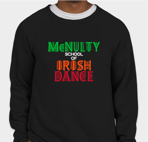 *McNulty School Feis Official Logo Sport T-Shirt For Dancers, Crewneck Sweatshirt, and 'Mom" V-Neck Fundraiser - unisex shirt design - front
