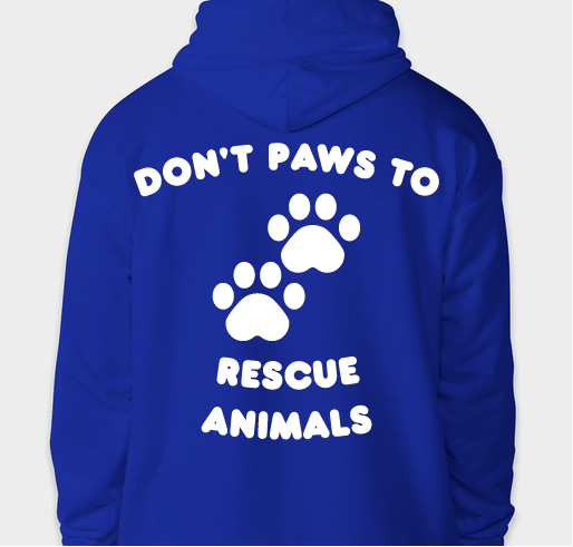 Muttigrees Rescue Animal Hoodie Fundraiser - unisex shirt design - back
