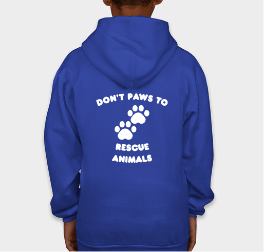 Muttigrees Rescue Animal Hoodie Fundraiser - unisex shirt design - back