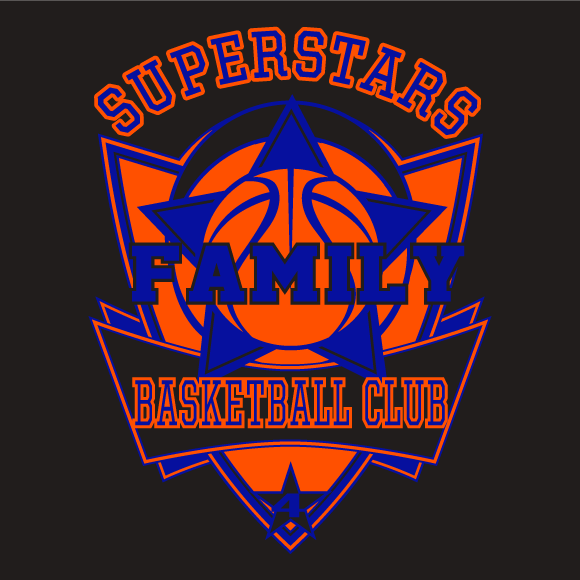 Superstars Basketball Club 2024 Fundraiser shirt design - zoomed