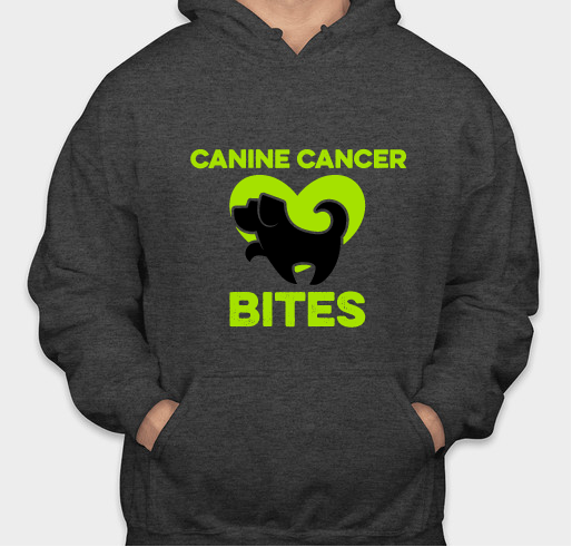 Canine Cancer Bites! Help Bones fight Canine Lymphoma! Fundraiser - unisex shirt design - front