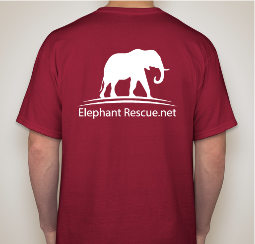 Elephant Rescue.net Fundraiser - unisex shirt design - back